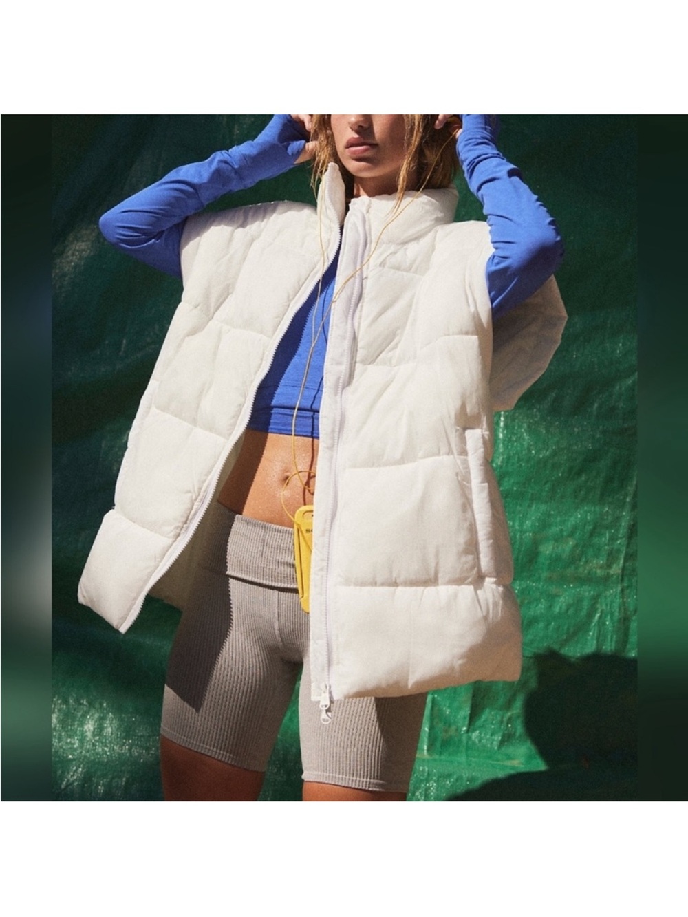 Free People Movement Quilted Puffer Vest - Sleeveless Zip Front